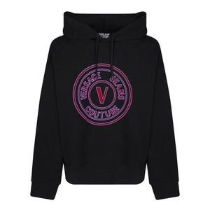 Versace Jeans Couture Black Frontal Logo Hoodie - NWT
